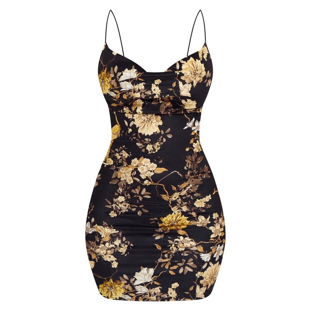 PRETTYLITTLETHING VELVET BODYCON DRESS